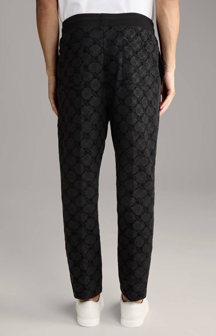 Joop Cornflower-Joggpants Thien in Schwarz gemustert Fabrikverkauf