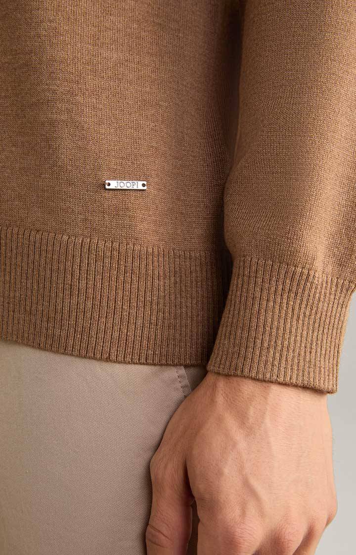 Joop Merinowoll-Pullover Denny in Dunkelbeige Verkauf