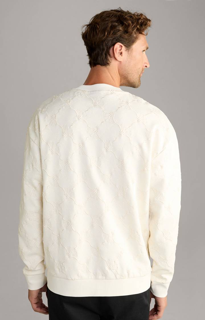Joop Cornflower-Sweatshirt Cortez in Creme gemustert Verkauf