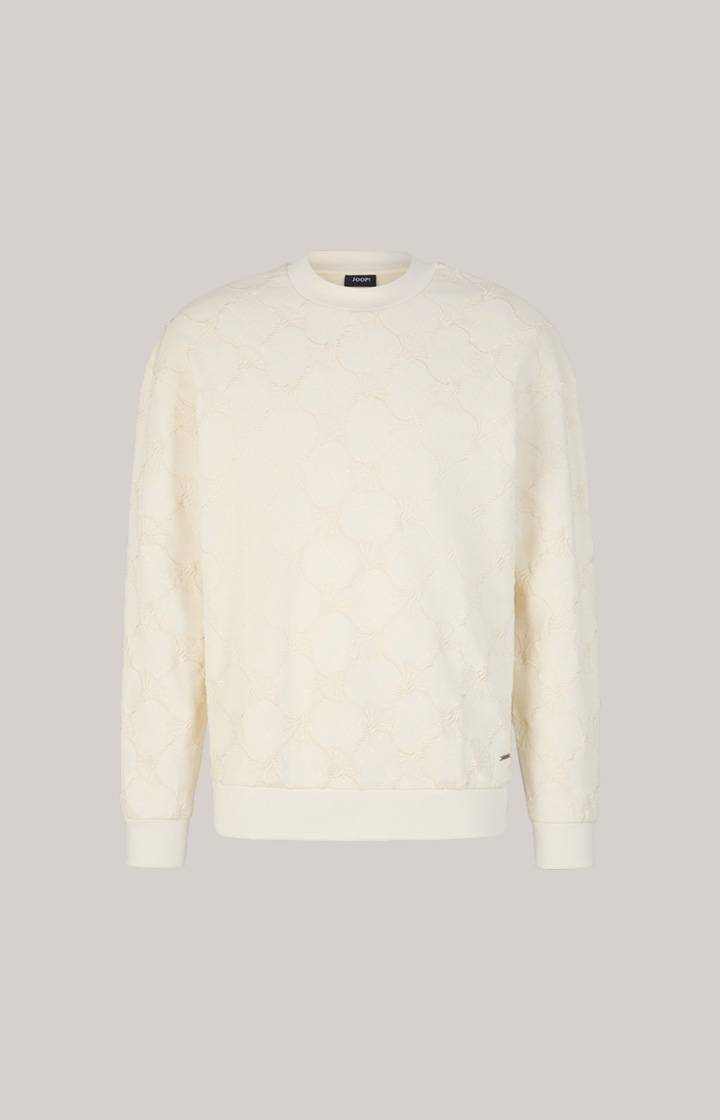 Joop Cornflower-Sweatshirt Cortez in Creme gemustert Verkauf