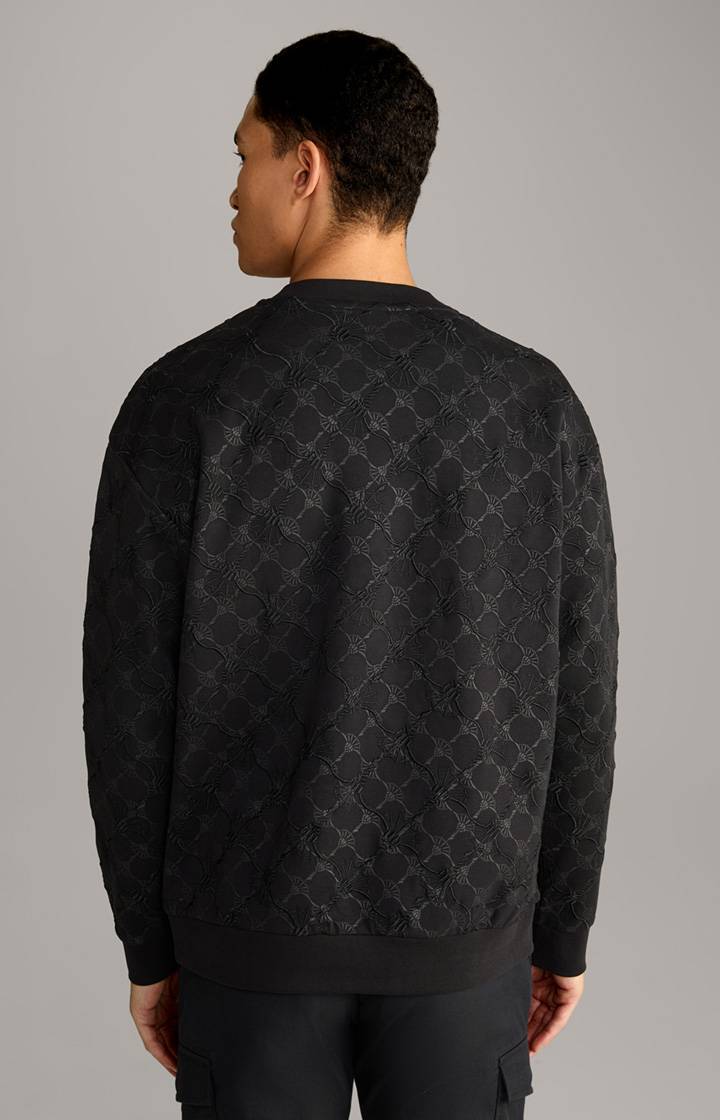 Joop Cornflower-Sweatshirt Cortez in Schwarz gemustert Verkauf