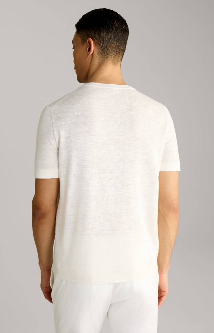 Joop Leinenmix-T-Shirt Maroso in Offwhite im Angebot