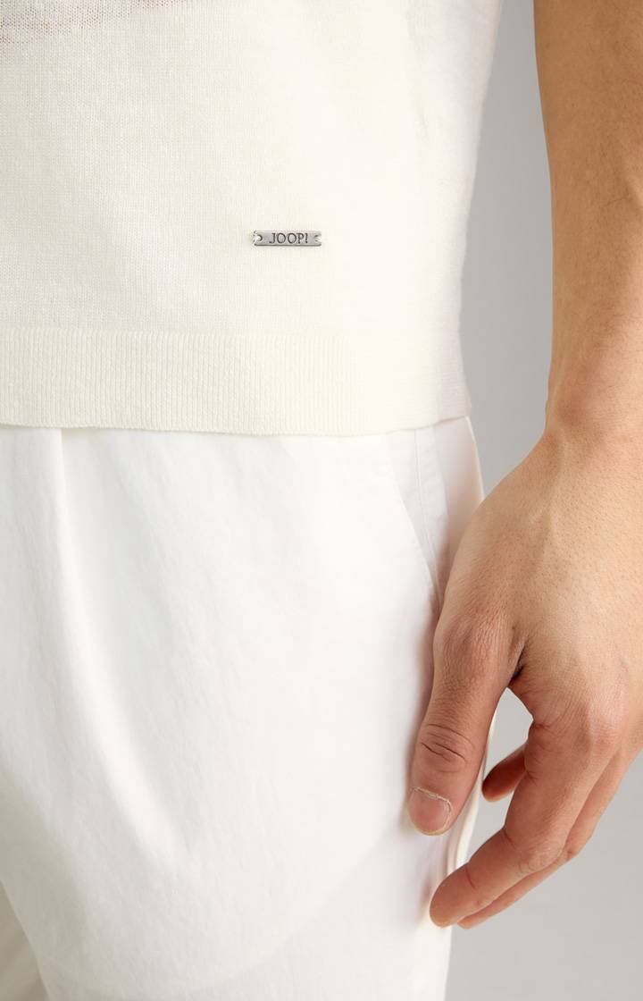 Joop Leinenmix-T-Shirt Maroso in Offwhite im Angebot