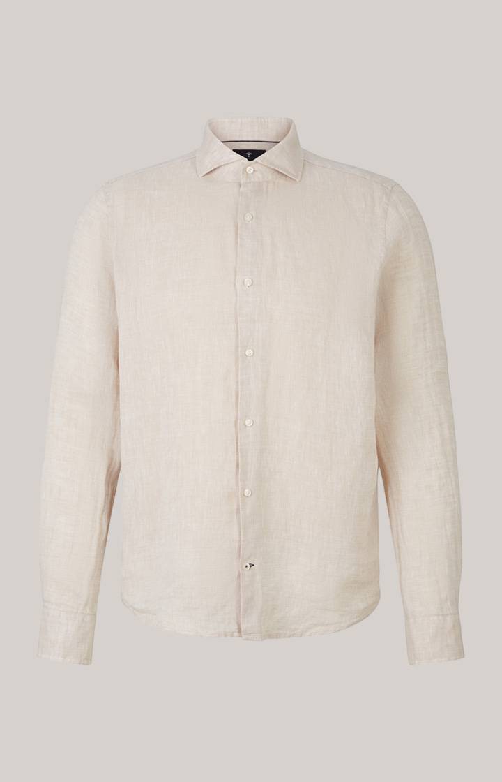 Joop Leinen-Hemd Pai in Beige meliert Blitzverkäufe
