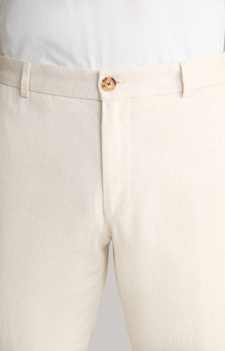 Joop Leinenmix Chino Hank in Creme Verkauf