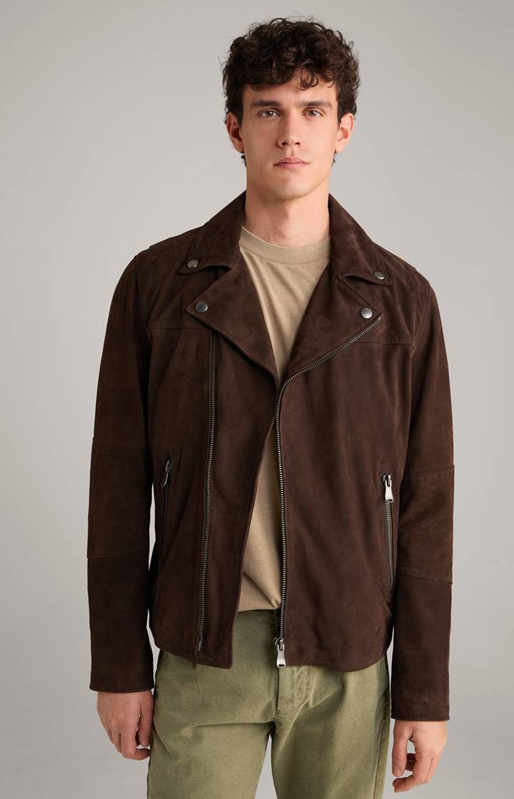 Joop Velours-Lederjacke Lezy in Dunkelbraun