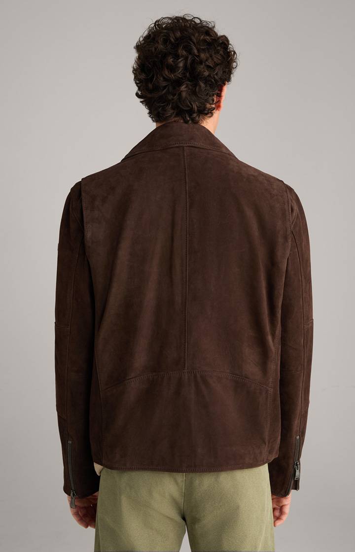 Joop Velours-Lederjacke Lezy in Dunkelbraun Fabrikverkauf