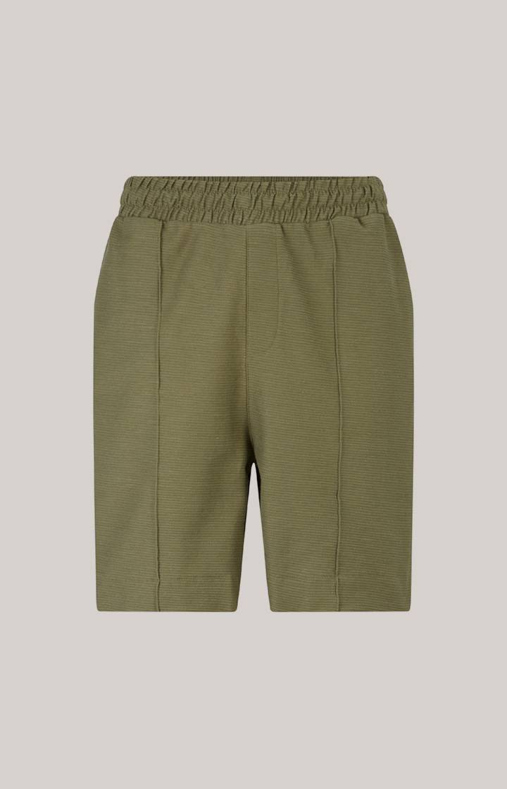 Joop Baumwoll-Shorts Damiano in Oliv strukturiert Blitzverkäufe