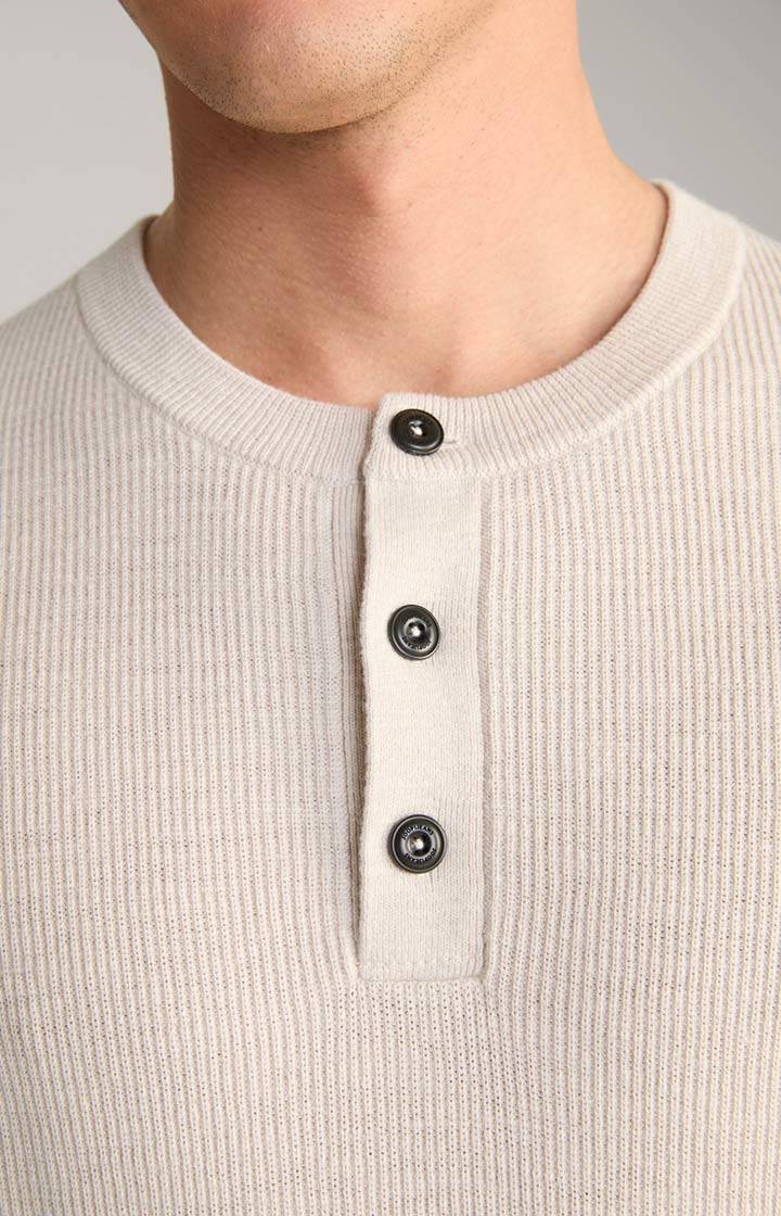Joop Strickpullover Henley in Hellbeige Online