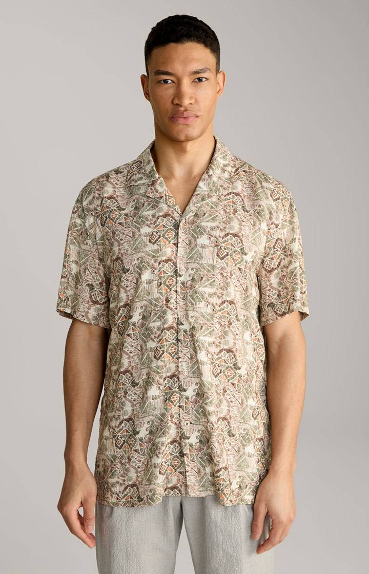 Joop Viskose-Hemd Hanes in Beige gemustert