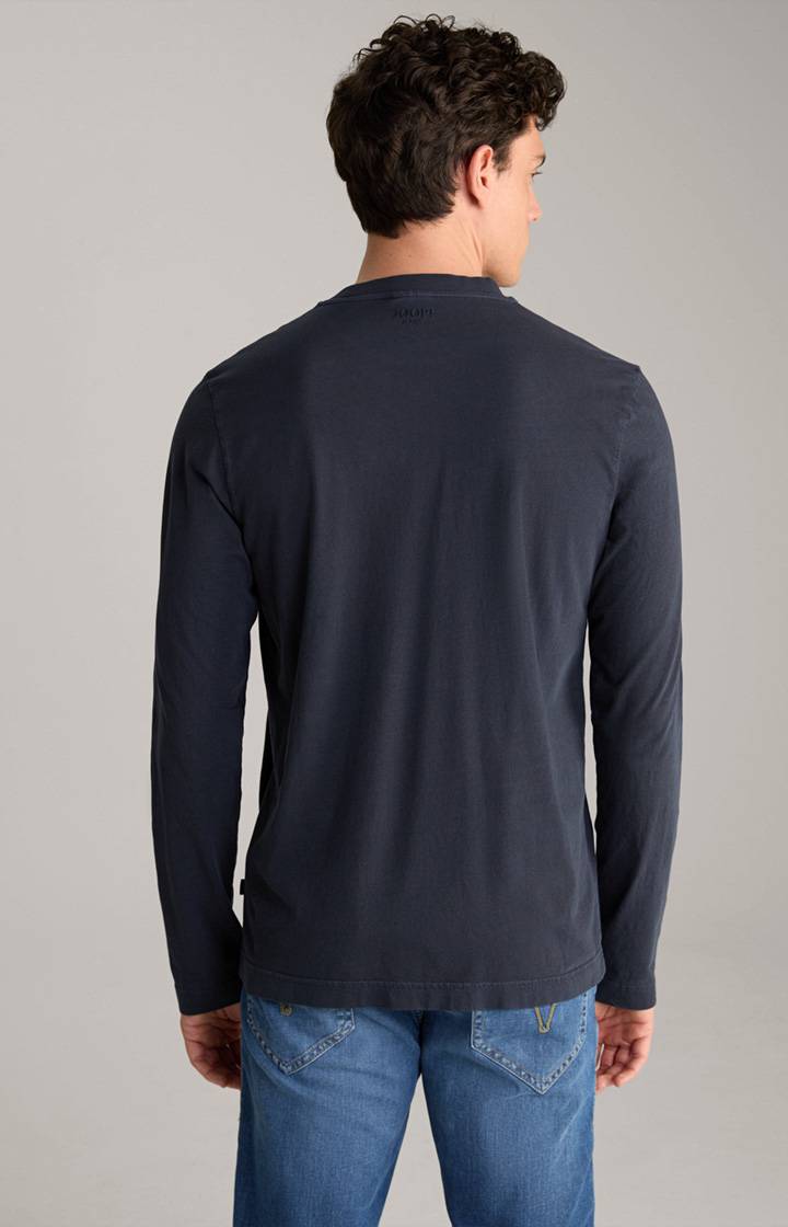 Joop Baumwoll-Langarmshirt Carlito in Navy im Angebot