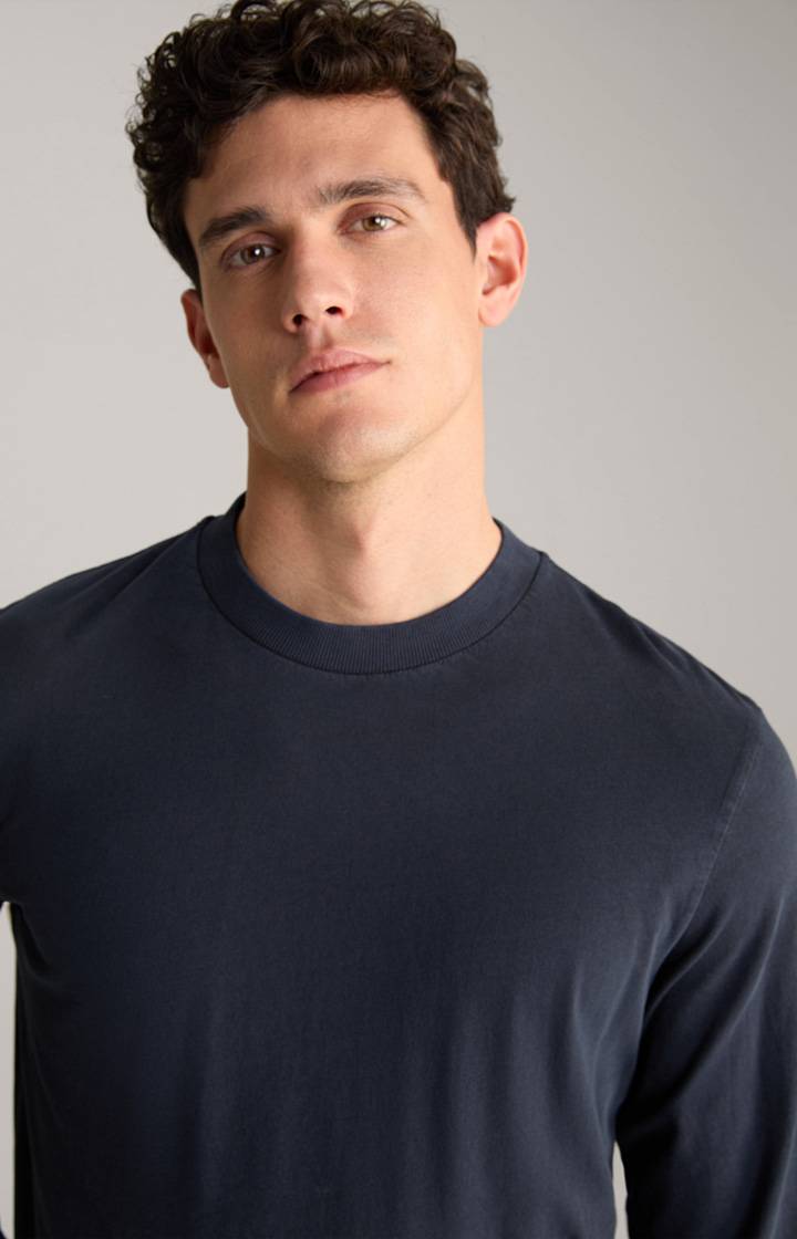 Joop Baumwoll-Langarmshirt Carlito in Navy im Angebot