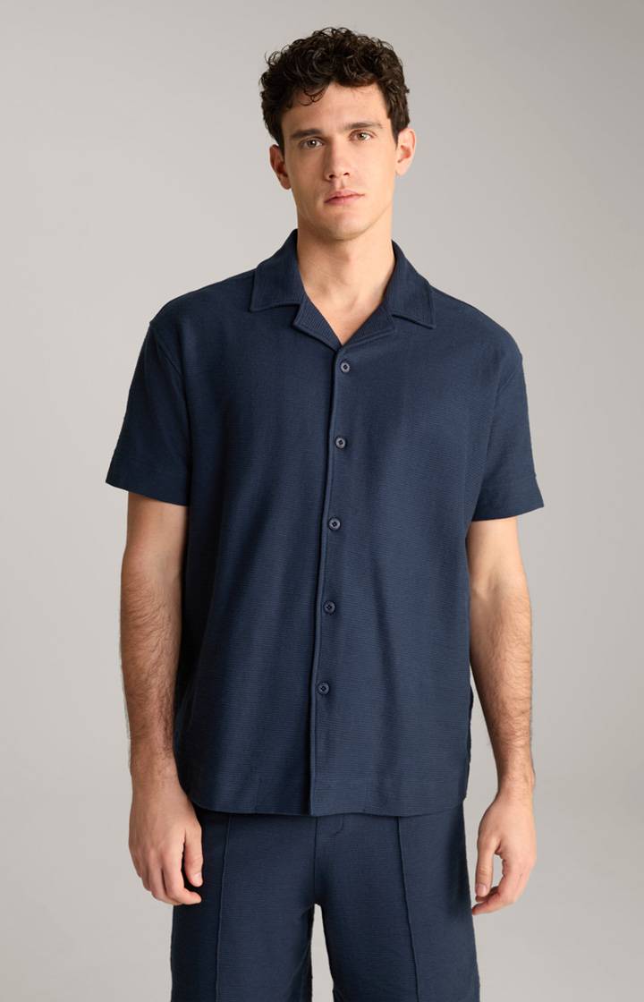 Joop Hemd Damian in Navy strukturiert