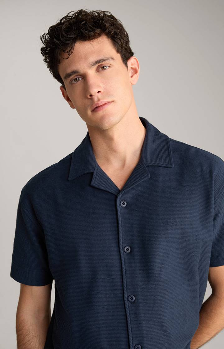 Joop Hemd Damian in Navy strukturiert Schlussverkauf