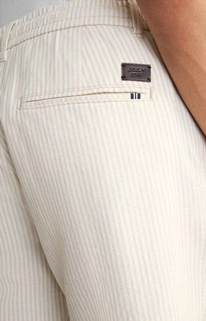 Joop Leinenmix-Shorts Ruby in Beige gestreift Auslauf