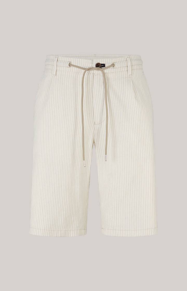 Joop Leinenmix-Shorts Ruby in Beige gestreift Auslauf