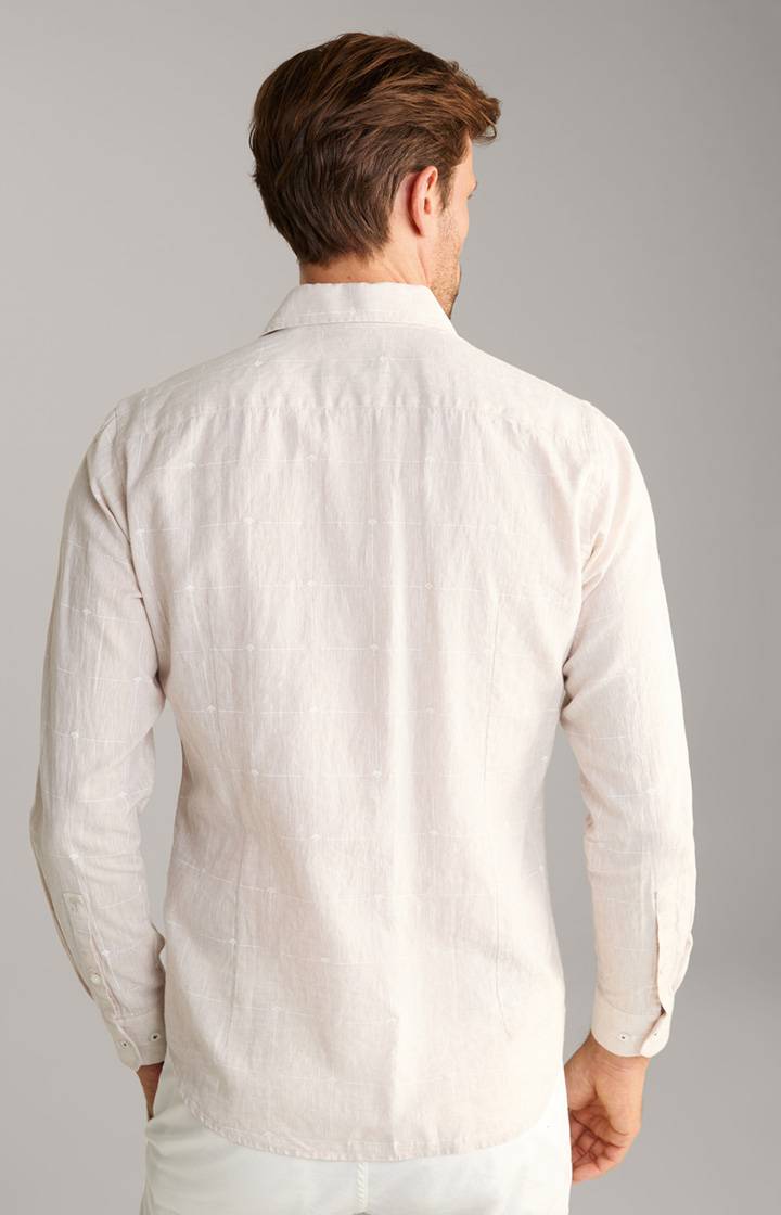 Joop Leinenmix-Hemd Pai in Hellbraun gemustert Outlet