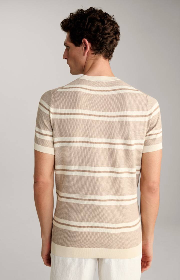 Joop Strick-Shirt Vico in Beige/Offwhite gestreift Verkauf