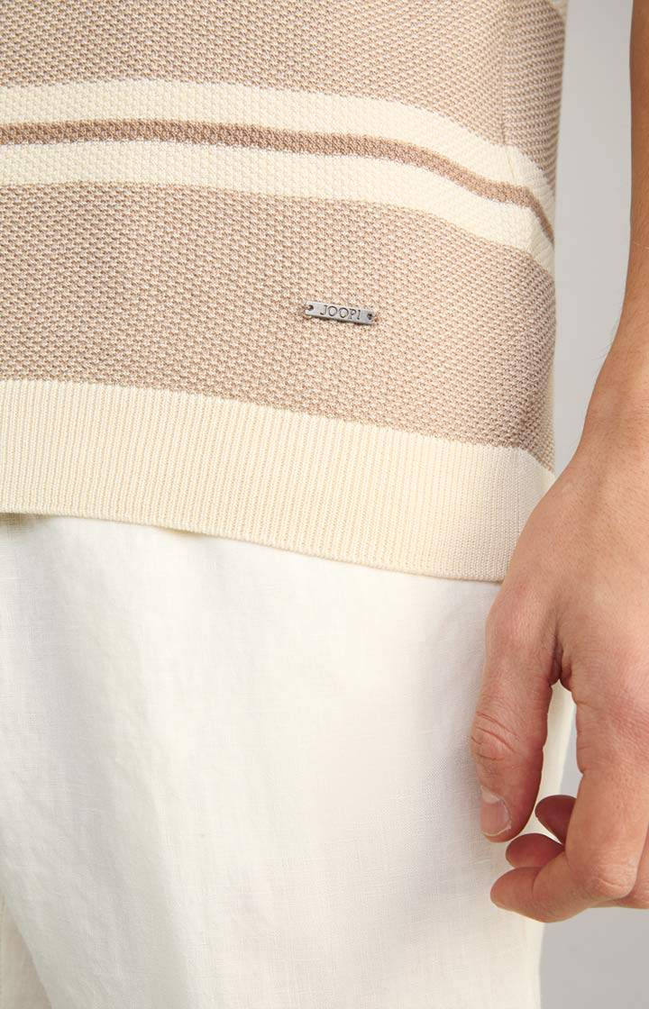 Joop Strick-Shirt Vico in Beige/Offwhite gestreift Verkauf
