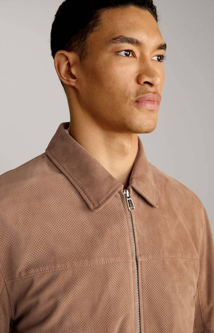 Joop Ziegenvelours-Lederjacke Laup in Hellbraun Schlussverkauf