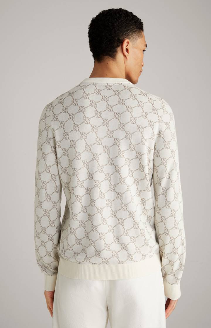 Joop Cornflower-Pullover Ravon in Weiß gemustert Hotsell