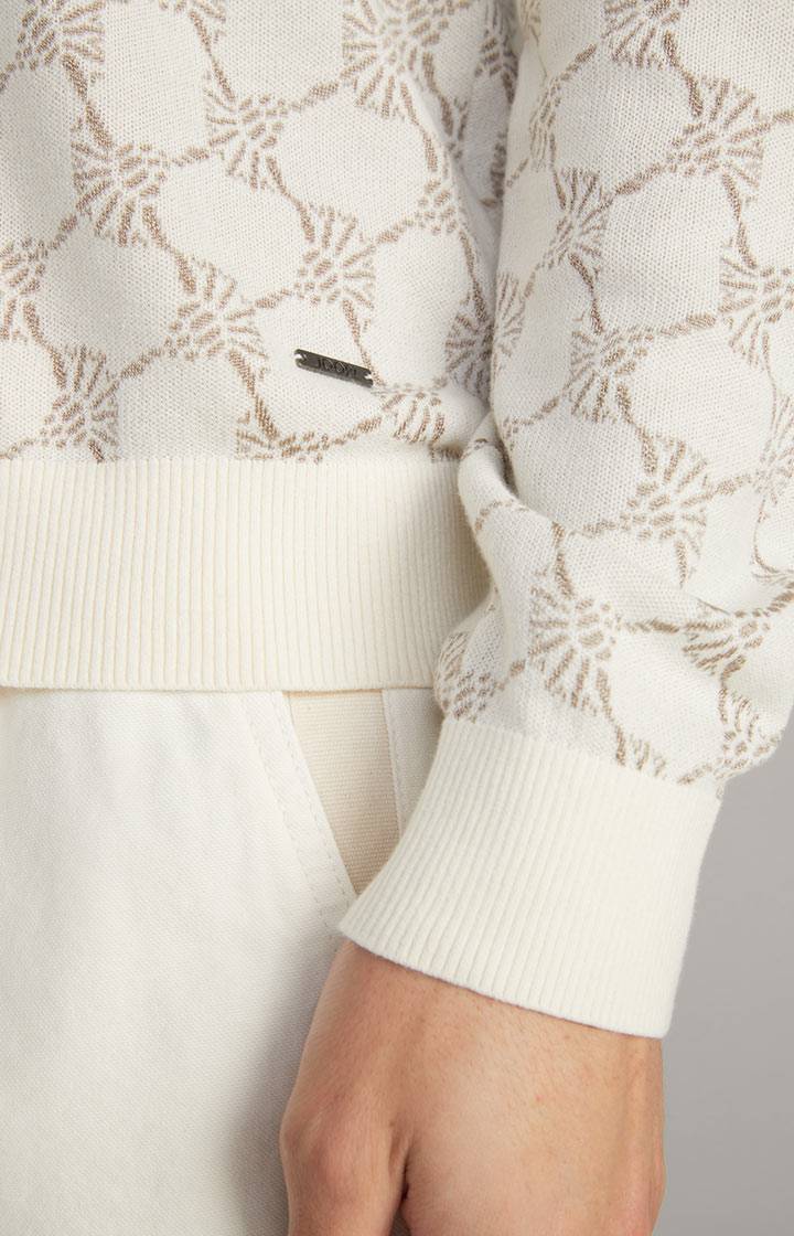 Joop Cornflower-Pullover Ravon in Weiß gemustert Hotsell