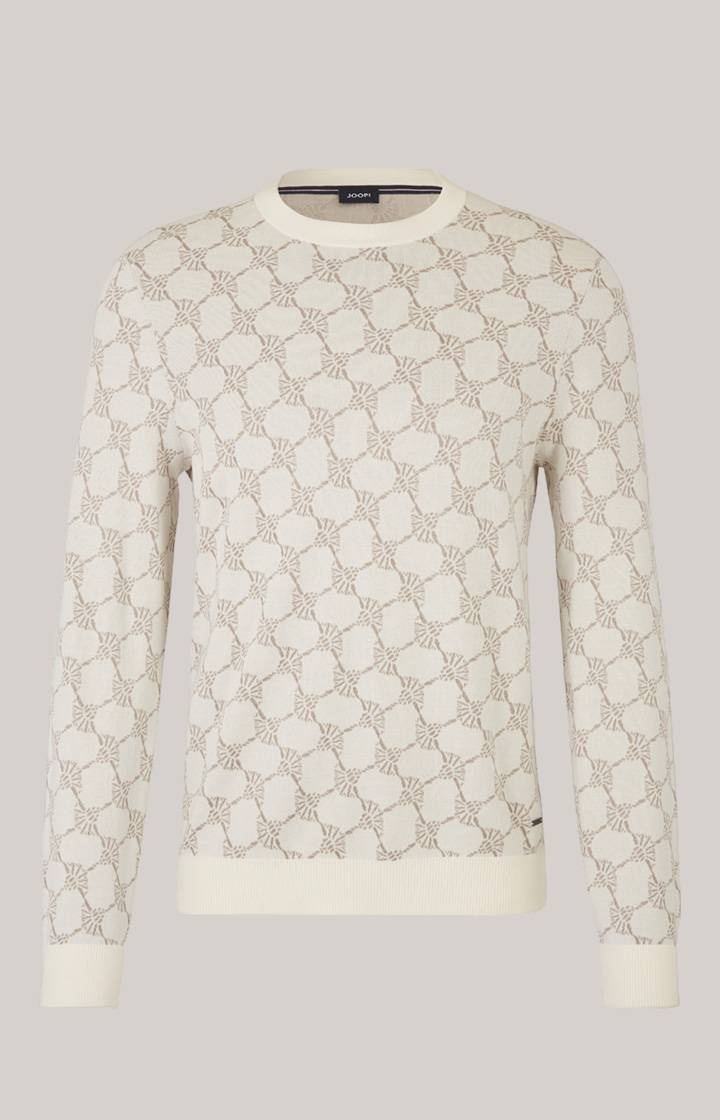 Joop Cornflower-Pullover Ravon in Weiß gemustert Hotsell