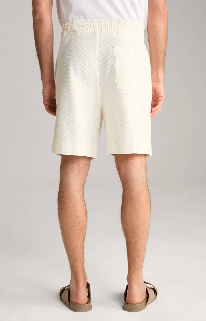 Joop Baumwoll-Shorts Damiano in Creme strukturiert Verkauf