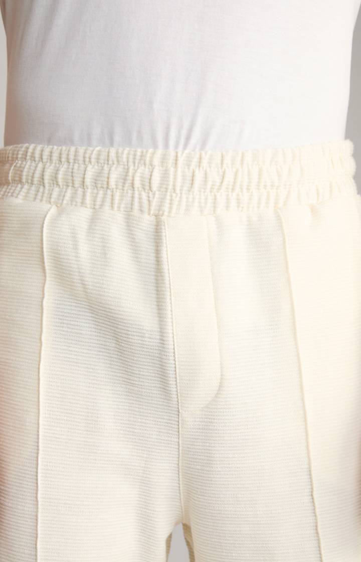 Joop Baumwoll-Shorts Damiano in Creme strukturiert Verkauf