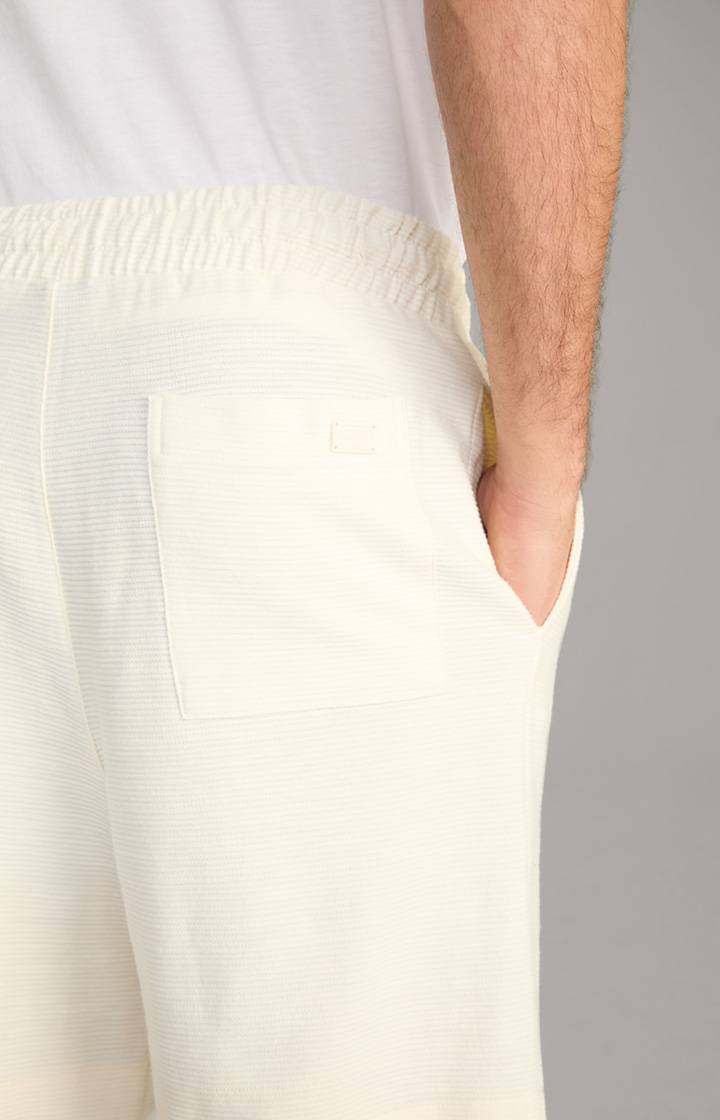 Joop Baumwoll-Shorts Damiano in Creme strukturiert Verkauf