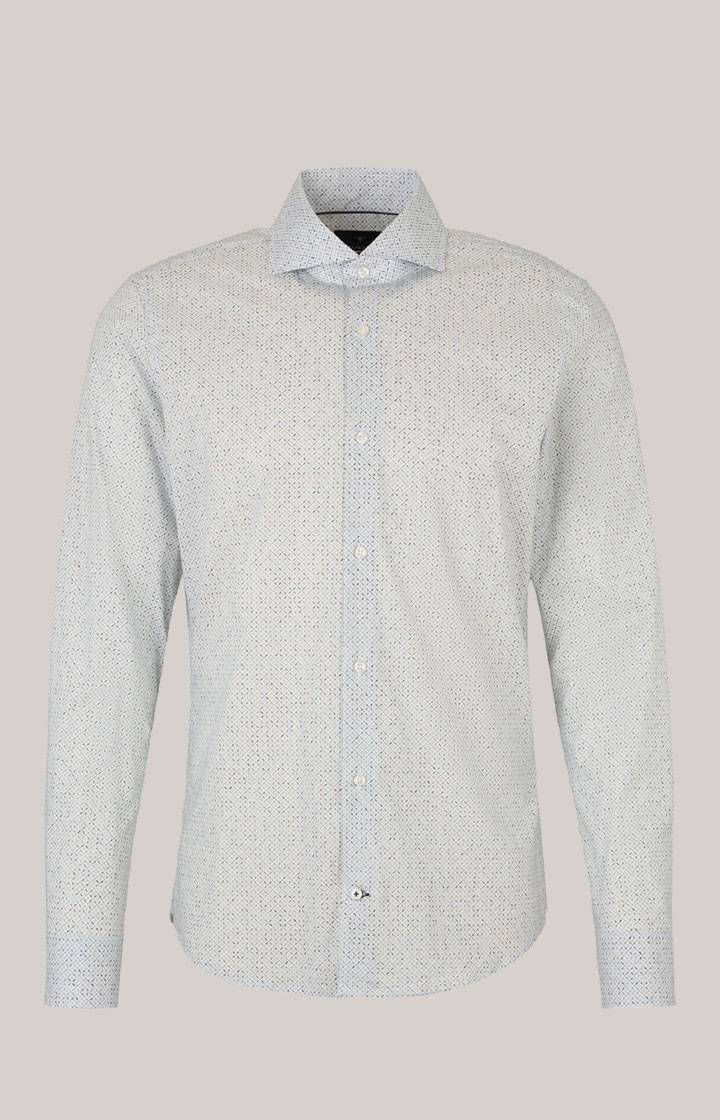 Joop Hemd Pai in Offwhite/Hellblau gemustert Schlussverkauf
