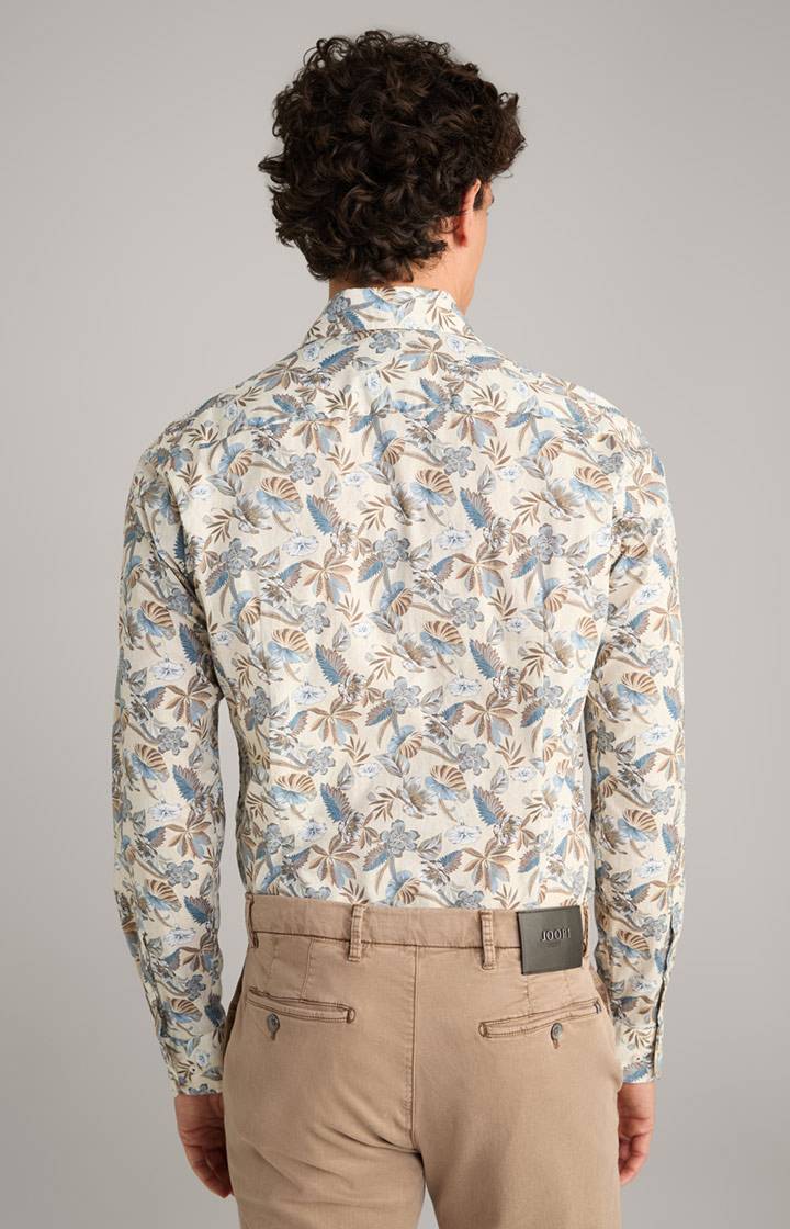Joop Hemd Pai in Hellbeige/Blau gemustert Hotsell