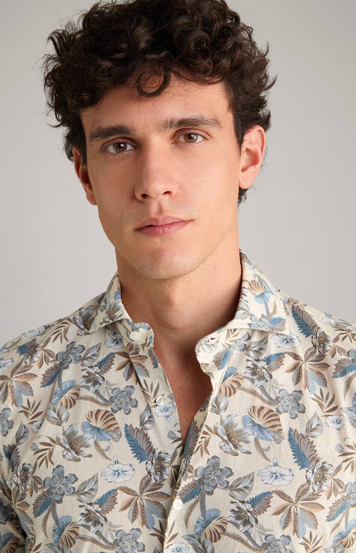 Joop Hemd Pai in Hellbeige/Blau gemustert Hotsell