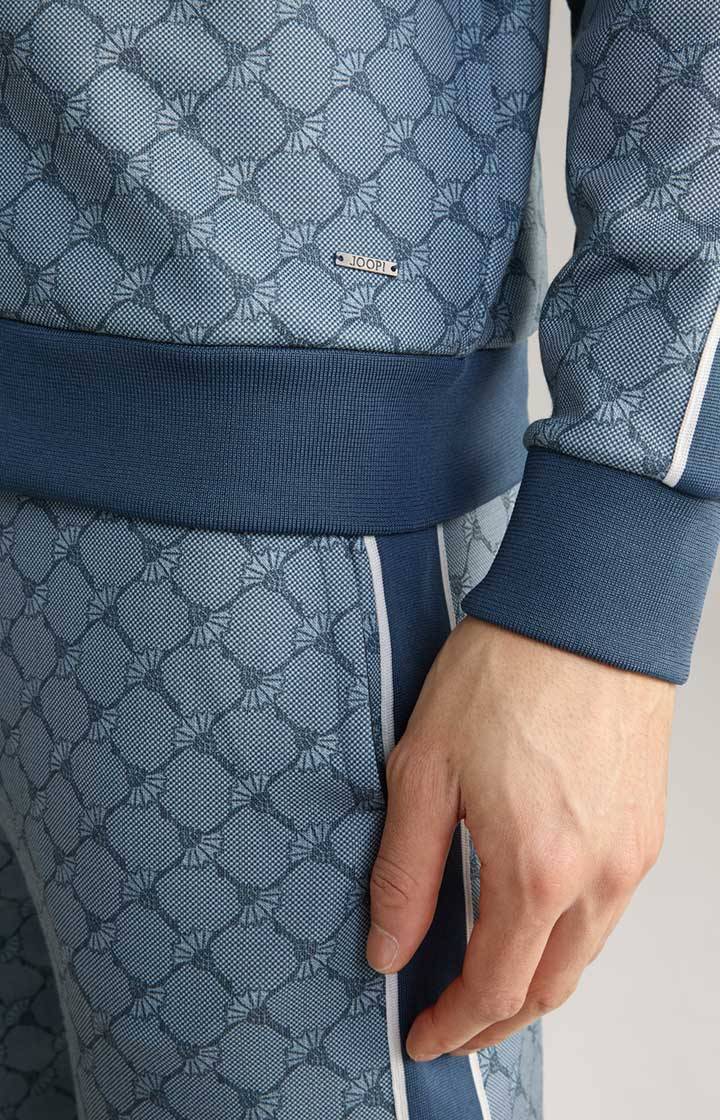 Joop Cornflower-Sweatjacke Tayfun in Blau gemustert Schlussverkauf