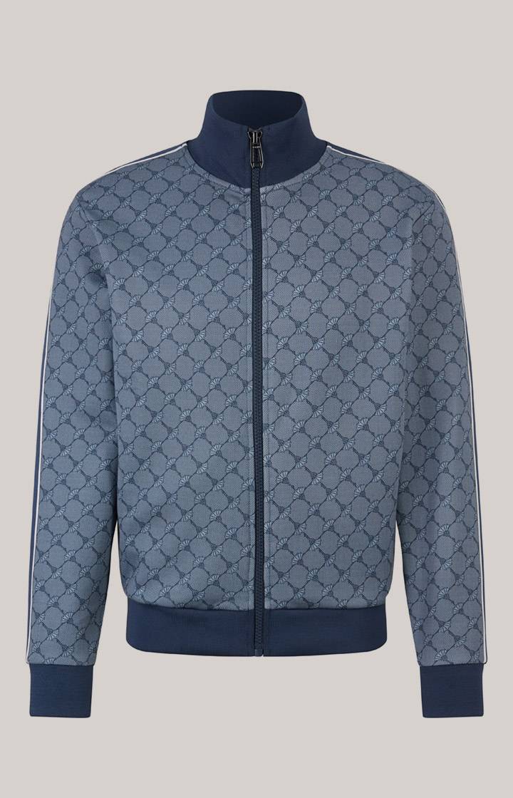 Joop Cornflower-Sweatjacke Tayfun in Blau gemustert Schlussverkauf