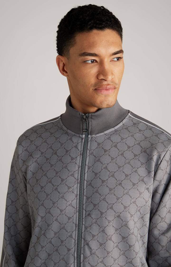 Joop Cornflower-Sweatjacke Tayfun in Grau gemustert Fabrikverkauf
