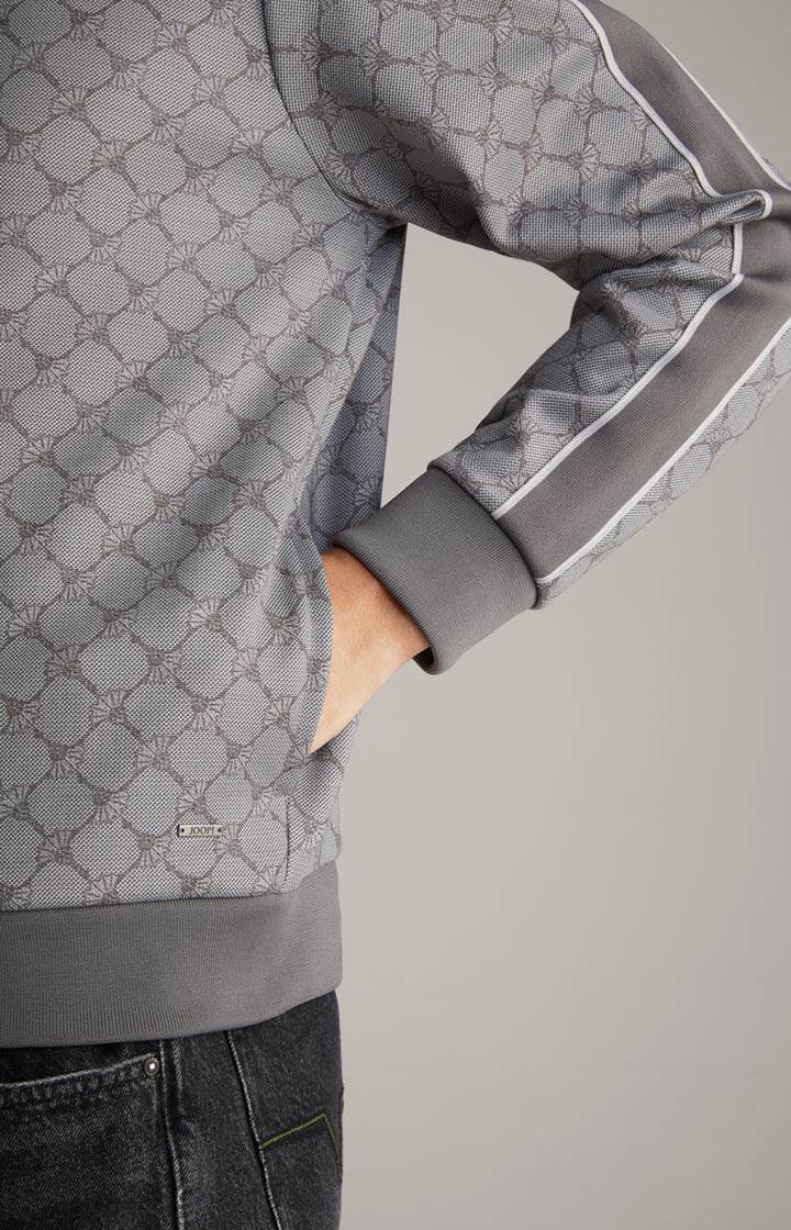 Joop Cornflower-Sweatjacke Tayfun in Grau gemustert Fabrikverkauf