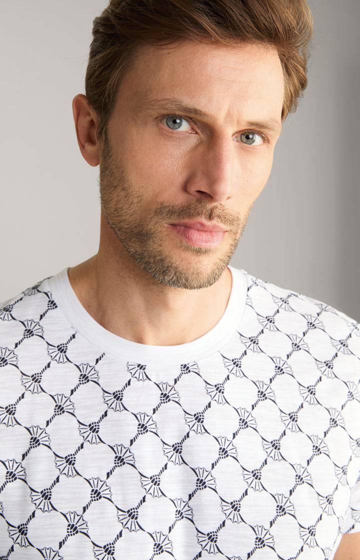 Joop Cornflower-T-Shirt Tyron in Weiß gemustert Blitzverkäufe