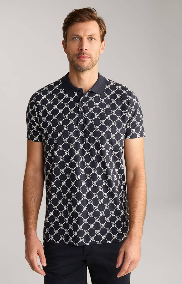 Joop Cornflower-Poloshirt Thilo in Navy gemustert