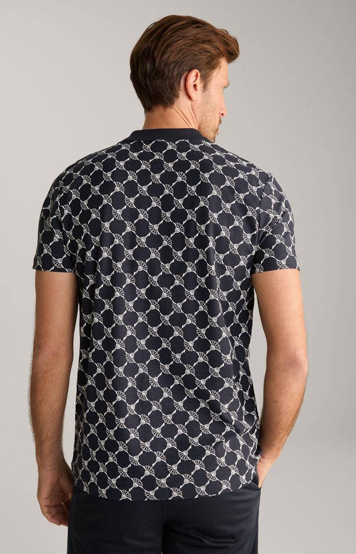 Joop Cornflower-Poloshirt Thilo in Navy gemustert Auslauf