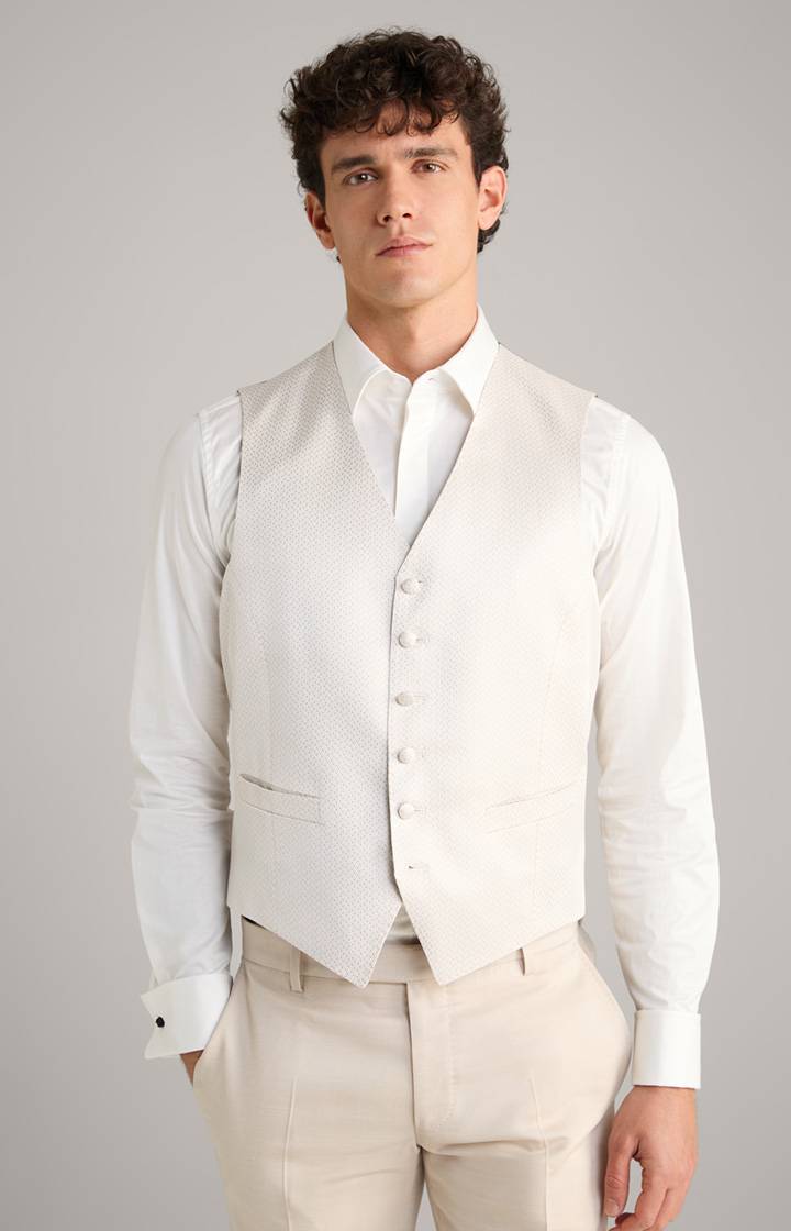 Joop Weste Weazer in Creme gemustert