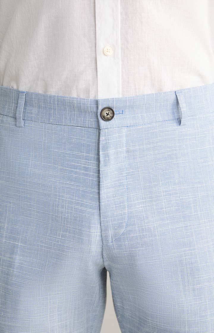 Joop Leinenmix-Chino Hank in Blau/Weiß gemustert Auslauf