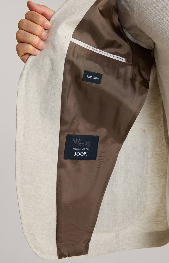 Joop Leinen-Sakko Hoverest in Beige meliert Blitzverkäufe