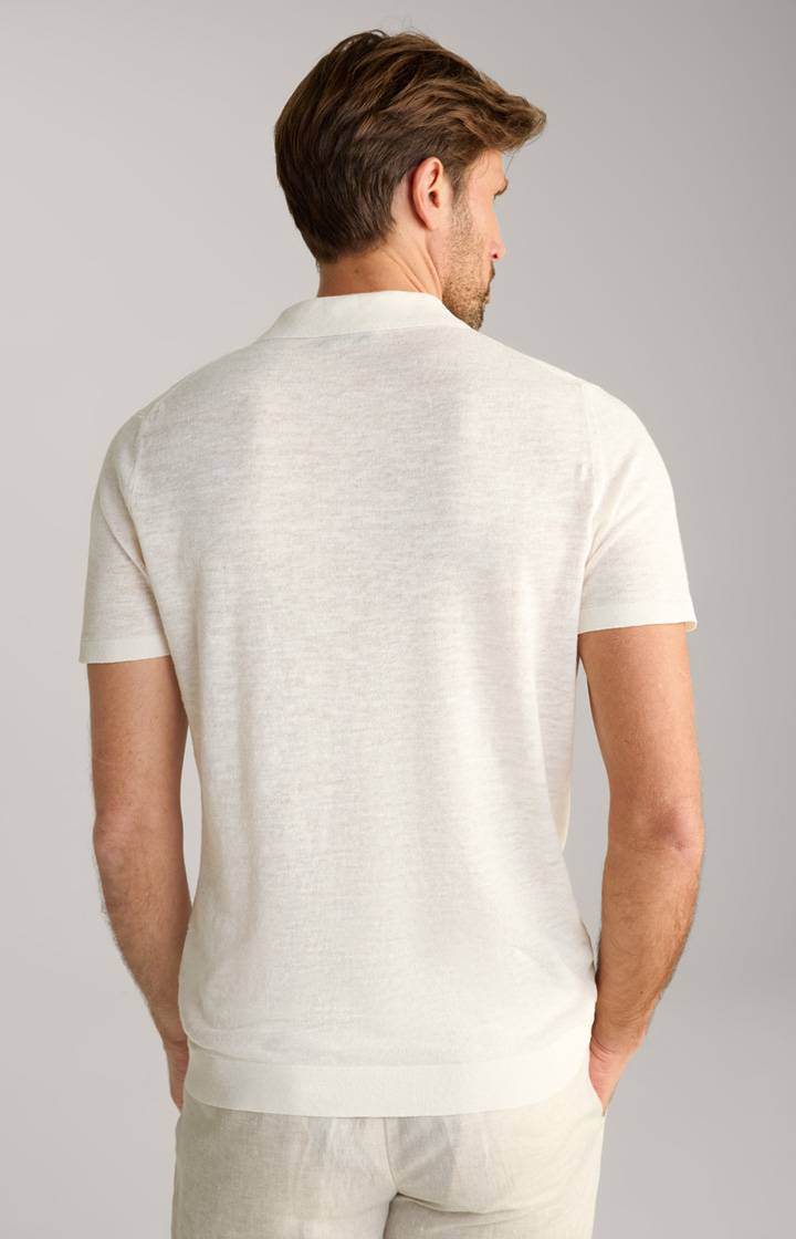 Joop Leinenmix-Poloshirt Malioso in Offwhite Online