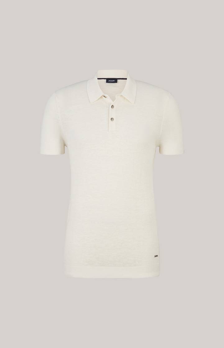 Joop Leinenmix-Poloshirt Malioso in Offwhite Online