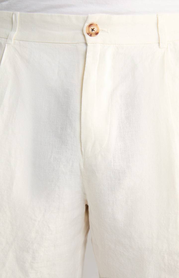 Joop Leinen-Shorts Dinghy in Offwhite meliert Outlet