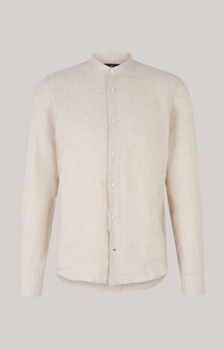 Joop Leinen-Hemd Pebo in Beige Schlussverkauf