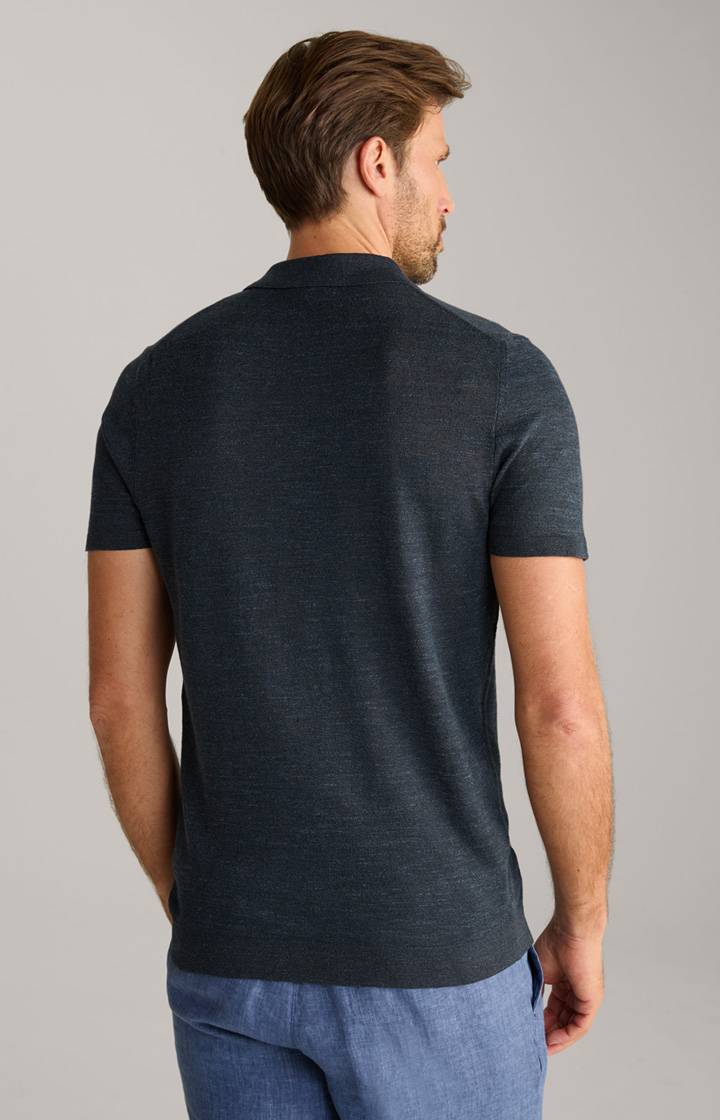 Joop Leinenmix-Poloshirt Malioso in Navy Fabrikverkauf