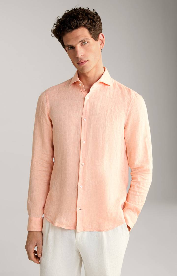 Joop Leinen-Hemd Pai in Apricot