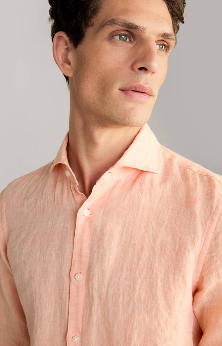 Joop Leinen-Hemd Pai in Apricot Lagerräumung